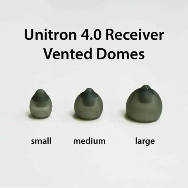 Unitron 4.0 Receiver vented dome size comparison