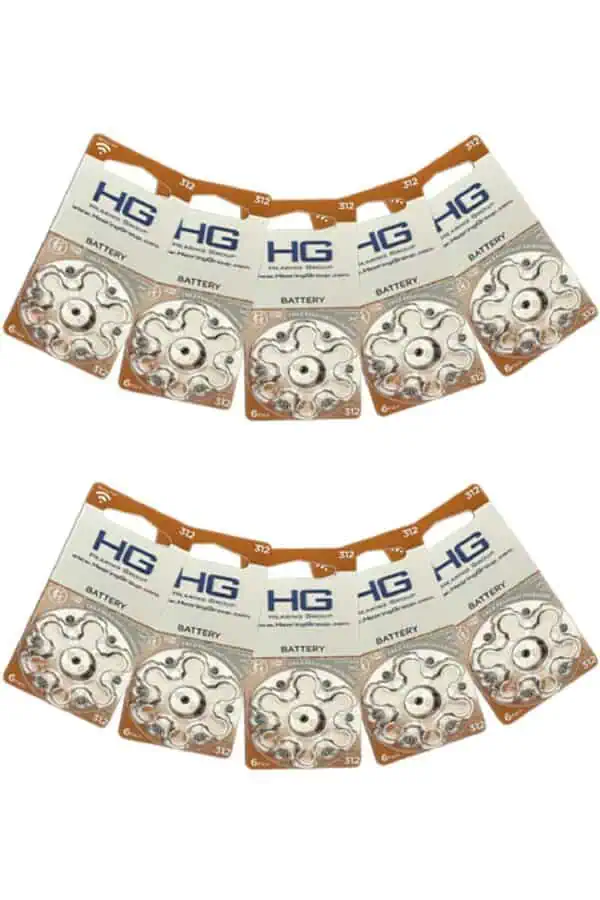 Size 312 Hearing Aid Batteries 10 Pack